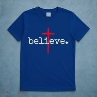 Believe In Cross Christian Saying T-Shirt thumb 5