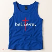 Believe In Cross Christian Saying Tank Top thumb 2