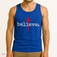Believe In Cross Christian Saying Tank Top thumb 3