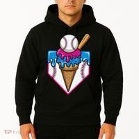 Baseball Ice Cream Dripping Drip Hoodie thumb 2