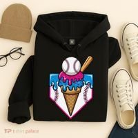 Baseball Ice Cream Dripping Drip Hoodie thumb 4