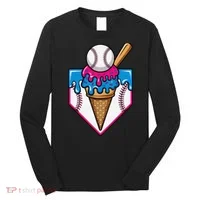 Baseball Ice Cream Dripping Drip Long Sleeve Shirt thumb 0