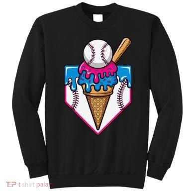 Baseball Ice Cream Dripping Drip Sweatshirt