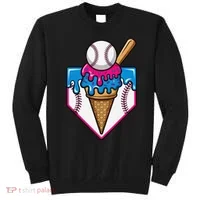 Baseball Ice Cream Dripping Drip Sweatshirt thumb 0