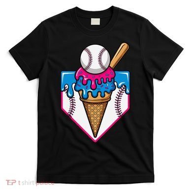Baseball Ice Cream Dripping Drip T-Shirt