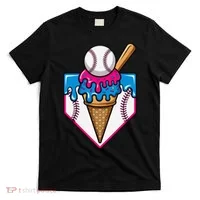 Baseball Ice Cream Dripping Drip T-Shirt thumb 0