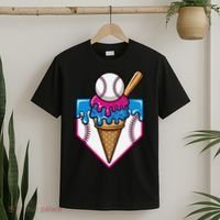 Baseball Ice Cream Dripping Drip T-Shirt thumb 2
