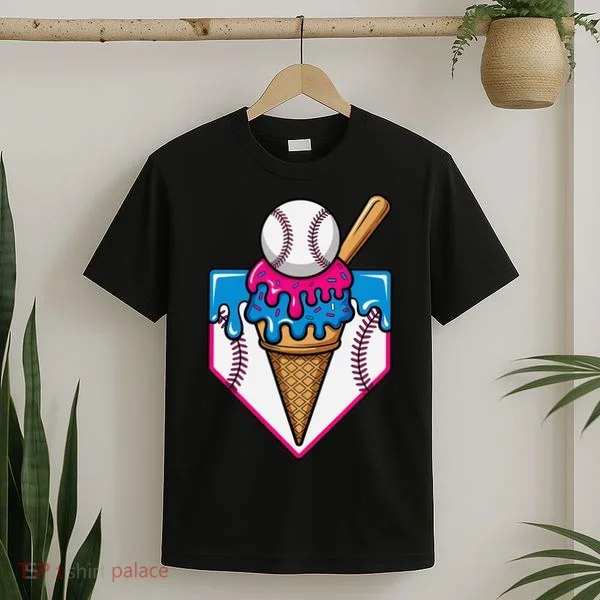 Baseball Ice Cream Dripping Drip T-Shirt