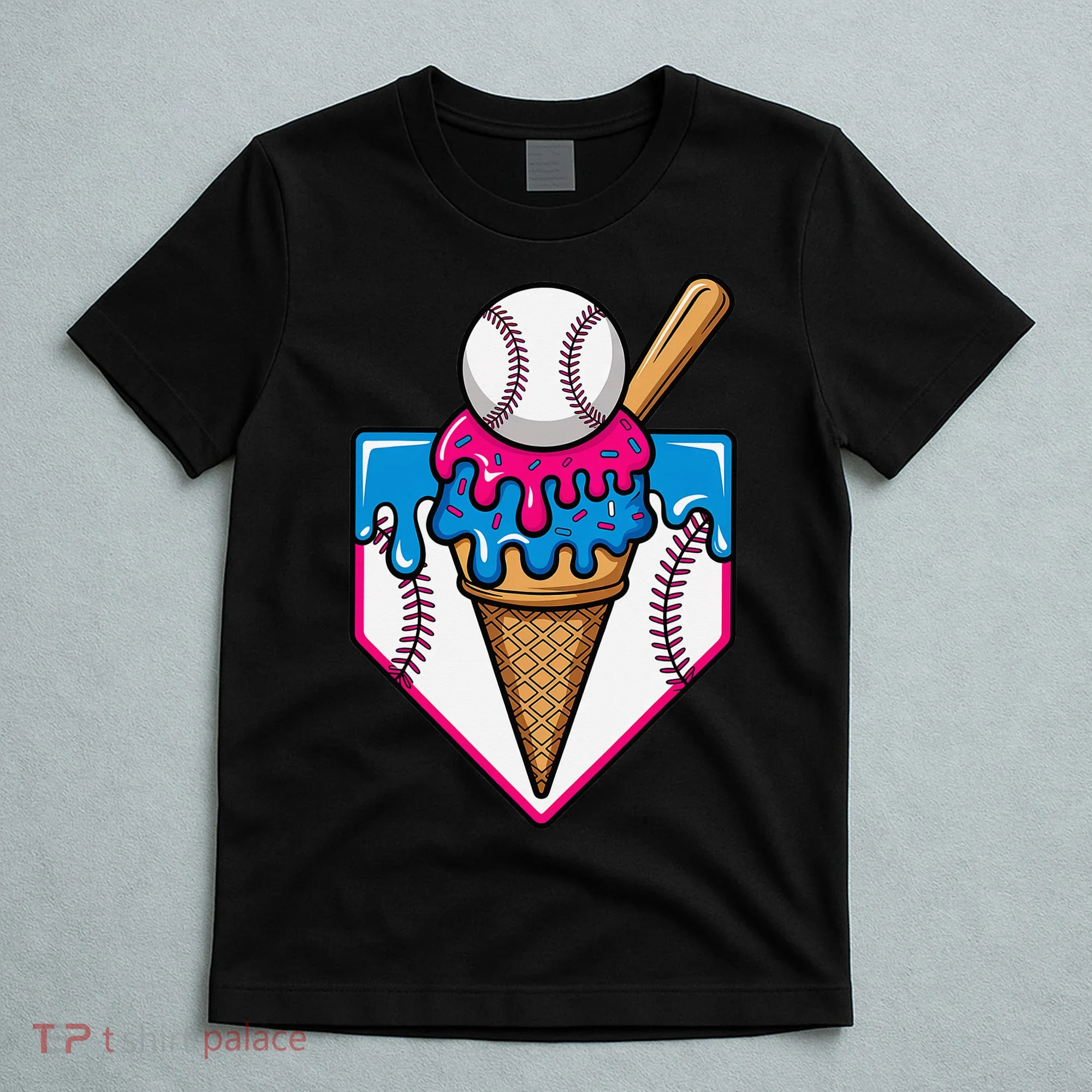 Baseball Ice Cream Dripping Drip T-Shirt