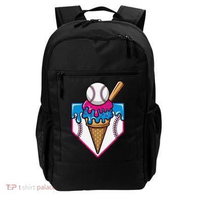 Baseball Ice Cream Dripping Drip Backpack