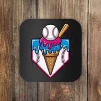 Baseball Ice Cream Dripping Drip Coaster thumb 0