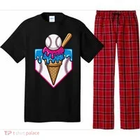 Baseball Ice Cream Dripping Drip Pajama Set thumb 0
