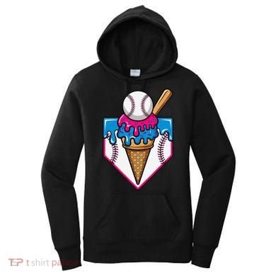 Baseball Ice Cream Dripping Drip Women's Hoodie