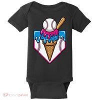 Baseball Ice Cream Dripping Drip Baby Bodysuit thumb 0