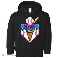 Baseball Ice Cream Dripping Drip Toddler Hoodie thumb 0