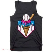 Baseball Ice Cream Dripping Drip Tank Top thumb 0