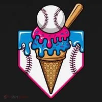 Baseball Ice Cream Dripping Drip Tank Top thumb 6