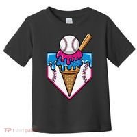 Baseball Ice Cream Dripping Drip Toddler T-Shirt thumb 0