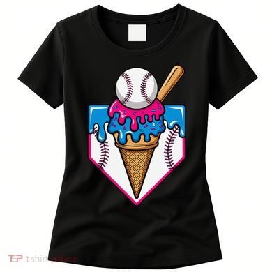 Baseball Ice Cream Dripping Drip Women's T-Shirt