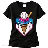 Baseball Ice Cream Dripping Drip Women's T-Shirt thumb 0