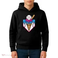 Baseball Ice Cream Dripping Drip Kids Hoodie thumb 4