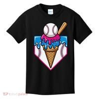 Baseball Ice Cream Dripping Drip Kids T-Shirt thumb 0