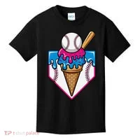 Baseball Ice Cream Dripping Drip Kids T-Shirt thumb 0