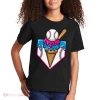 Baseball Ice Cream Dripping Drip Kids T-Shirt thumb 2