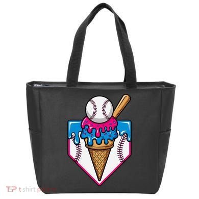 Baseball Ice Cream Dripping Drip Tote Bag