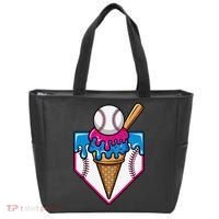 Baseball Ice Cream Dripping Drip Tote Bag thumb 0