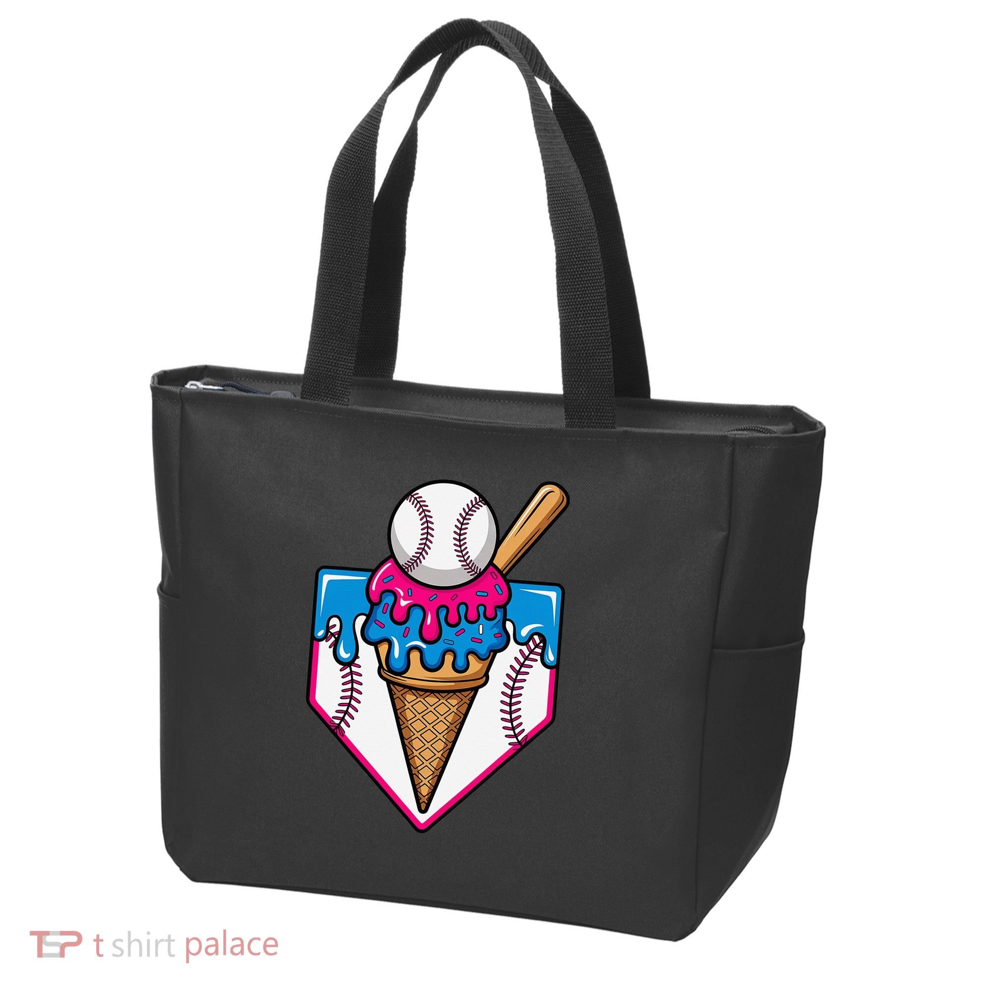 Baseball Ice Cream Dripping Drip Tote Bag