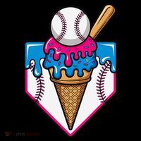 Baseball Ice Cream Dripping Drip Tote Bag thumb 4