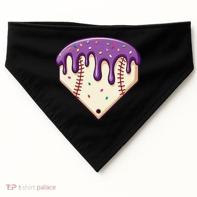 Baseball Ice Cream Dripping Baseball Home Plate Drip USA-Made Doggie Bandana