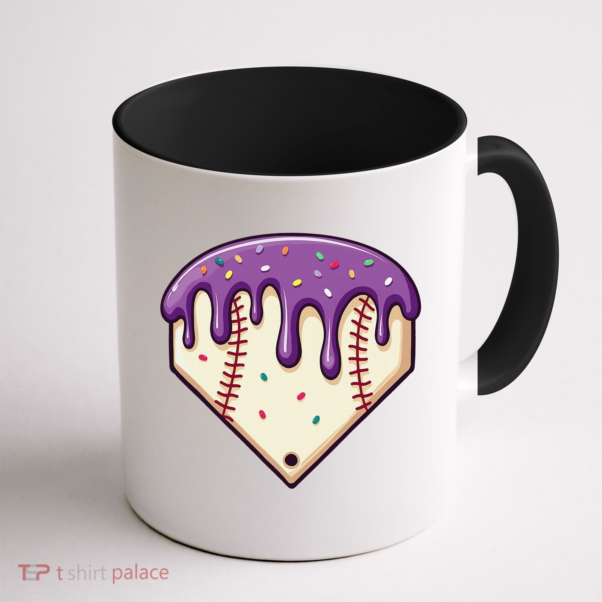 Baseball Ice Cream Dripping Baseball Home Plate Drip Coffee Mug