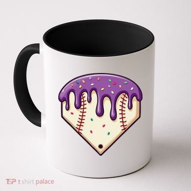 Baseball Ice Cream Dripping Baseball Home Plate Drip Coffee Mug