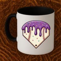 Baseball Ice Cream Dripping Baseball Home Plate Drip Coffee Mug thumb 2