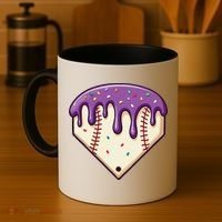 Baseball Ice Cream Dripping Baseball Home Plate Drip Coffee Mug thumb 4