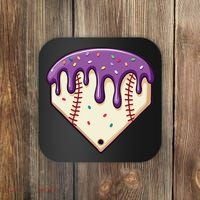 Baseball Ice Cream Dripping Baseball Home Plate Drip Coaster thumb 0