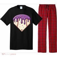 Baseball Ice Cream Dripping Baseball Home Plate Drip Pajama Set thumb 0