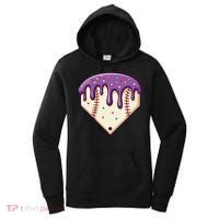 Baseball Ice Cream Dripping Baseball Home Plate Drip Women's Hoodie thumb 0