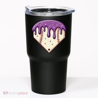 Baseball Ice Cream Dripping Baseball Home Plate Drip Tumbler thumb 0