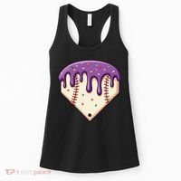 Baseball Ice Cream Dripping Baseball Home Plate Drip Women's Tank Top thumb 0