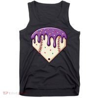 Baseball Ice Cream Dripping Baseball Home Plate Drip Tank Top thumb 0
