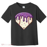 Baseball Ice Cream Dripping Baseball Home Plate Drip Toddler T-Shirt thumb 0