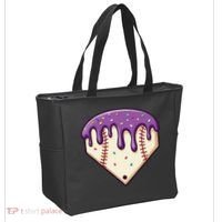 Baseball Ice Cream Dripping Baseball Home Plate Drip Tote Bag thumb 2