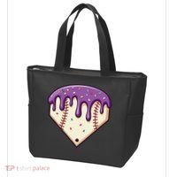Baseball Ice Cream Dripping Baseball Home Plate Drip Tote Bag thumb 3