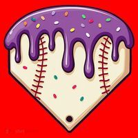 Baseball Ice Cream Dripping Baseball Home Plate Drip Santa Hat thumb 1
