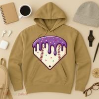 Baseball Ice Cream Dripping Baseball Home Plate Drip Hoodie thumb 3