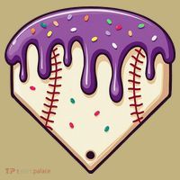 Baseball Ice Cream Dripping Baseball Home Plate Drip Hoodie thumb 7