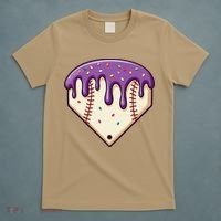 Baseball Ice Cream Dripping Baseball Home Plate Drip T-Shirt thumb 5